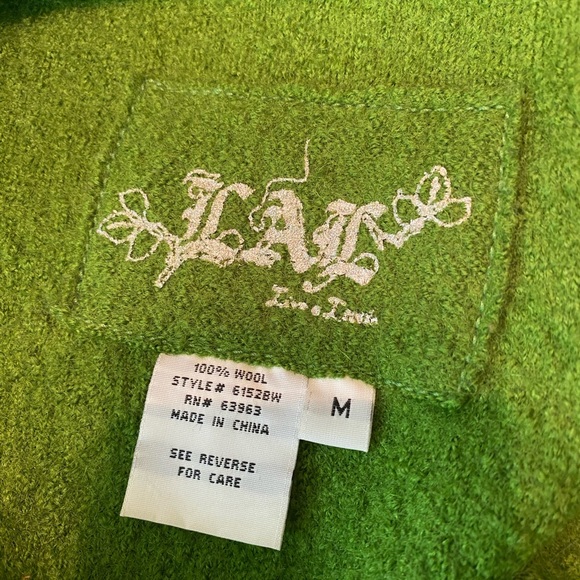 L.A.L. Green & Black Wool Blazer - Picture 3 of 6